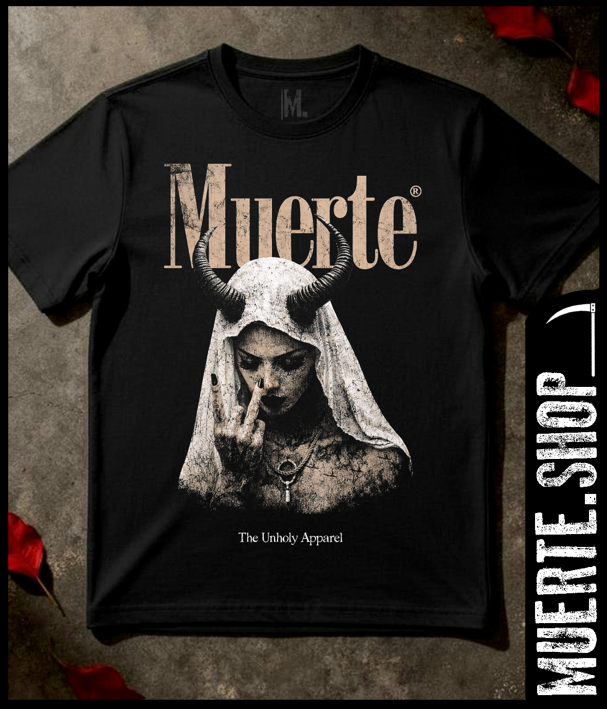 Черна тениска MUERTE.. Черна тениска MUERTE..